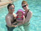 Family time at the pool