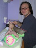 Daddy tickles my foot